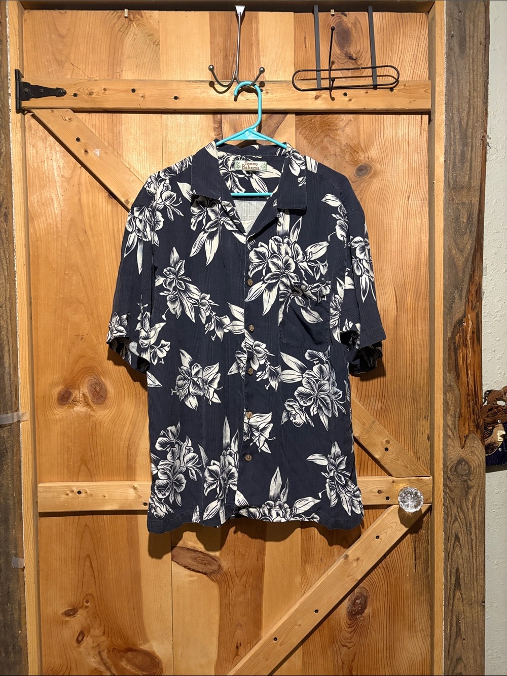 Tommy Bahama Navy & White Tropical Button Shirt